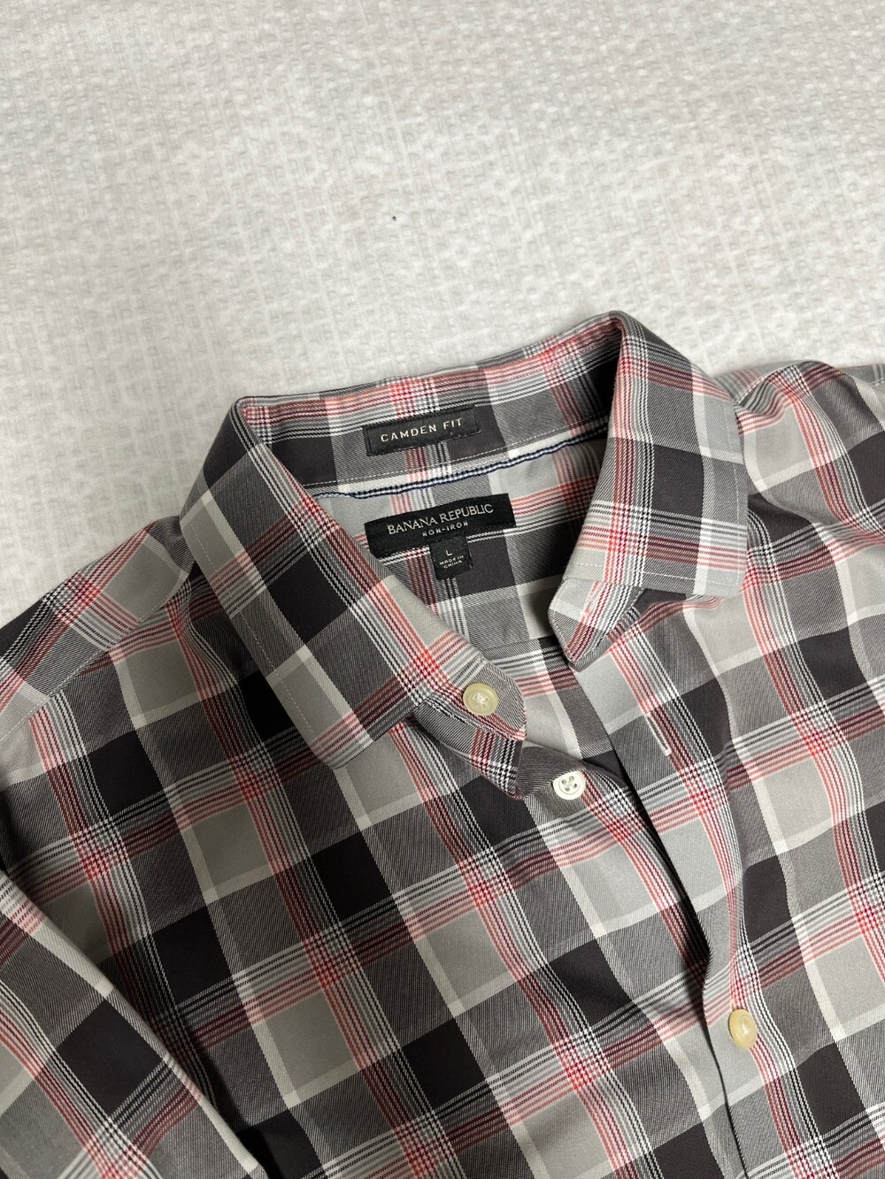 Men's Banana Republic shirt long sleeve multi color plaid Large